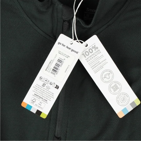 Smartwool Women Active Uptempo Quarter Zip Top Size L Black NWT Merino Wool - Picture 6 of 15